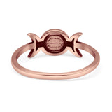 Oxidized Moon Ring