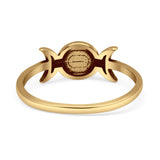 Oxidized Moon Ring