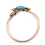 Oxidized Flower & Bee Oxidized Ring