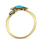 Oxidized Flower & Bee Oxidized Ring