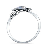 Oxidized Flower & Bee Oxidized Ring