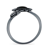 Oxidized Flower & Bee Oxidized Ring