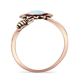 Oxidized Flower & Bee Oxidized Ring