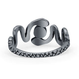 Oxidized Snake Ring