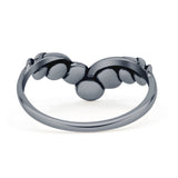Oxidized Mushroom Chevron Ring