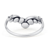 Oxidized Mushroom Chevron Ring