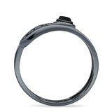 Oxidized Safety Pin Oxidized Ring