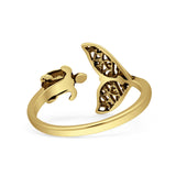 Turtle & Whale Tail Ring