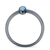 Oxidized Solitaire Ring