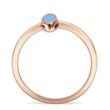 Oxidized Solitaire Ring