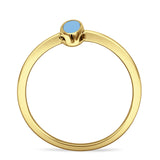 Oxidized Solitaire Ring