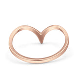 V Midi Band Chevron Ring