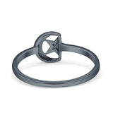 Crescent Moon & Star Ring