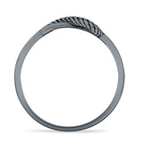 Infinity Rope Oxidized Ring