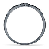 Trinity Bird Oxidized Ring