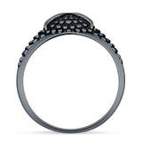 Oxidized Owl Ring