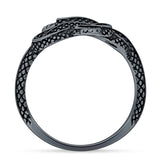 Oxidized Snake Ring