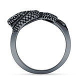 Oxidized Snake Ring
