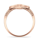Twisted Roope Oxidized Anchor Ring