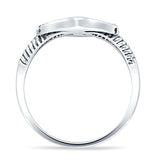 Twisted Roope Oxidized Anchor Ring