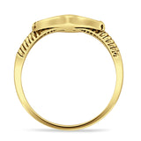 Twisted Roope Oxidized Anchor Ring