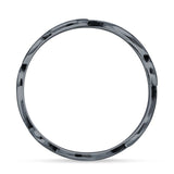 Oxidized Waves Plain Rings