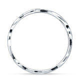 Oxidized Waves Plain Rings