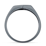 Geometric Hexagonal Signet Ring
