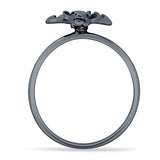 Oxidized Deer Ring