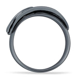 Hammered Spiral Saddle Ring