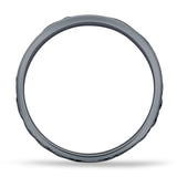 Oxidized Flower Leaf Band Swirl Ring