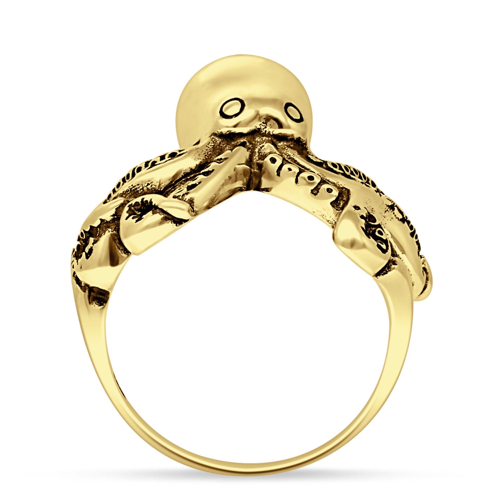 Vintage Style 17.3mm Oxidized Octopus Ring 925 Sterling Vintage Style 17.3mm Oxidized Octopus Ring 925 Sterling