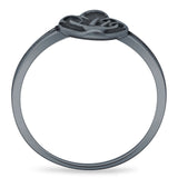 Oval Oxidized Mushroom Ring