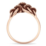 Oxidized V Midi Mushroom Ring