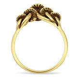 Oxidized V Midi Mushroom Ring