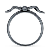 Oxidized Spider Rings