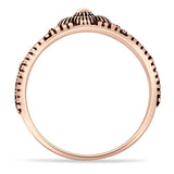 Oxidized Flower Beaded Band