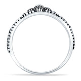 Oxidized Flower Beaded Band