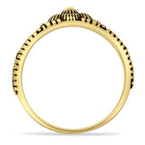 Oxidized Flower Beaded Band