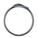 Oxidized Dolphin Wave Ring