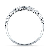 Oxidized Twisted Infinity Triquetra Rings