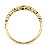 Oxidized Twisted Infinity Triquetra Rings