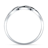 Oxidized Celtic Twisted Infinity Rings