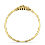 Oxidized Sun Face Ring