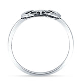  Oxidized Moon Star Ring