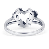 Flower & Heart Ring