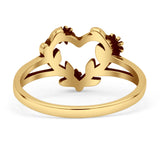 Flower & Heart Ring
