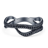  Oxidized Tentacle Octopus Ring