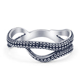  Oxidized Tentacle Octopus Ring
