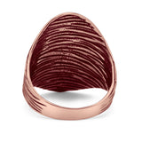  Oxidized Textured Cocktail Ring